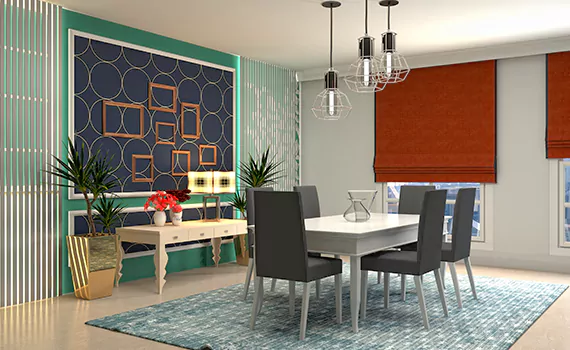 dining-room-drywall-interior-trim-and-painting in Dubai, UAE